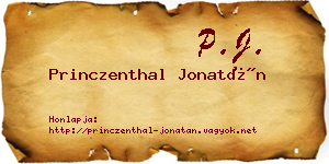 Princzenthal Jonatán névjegykártya